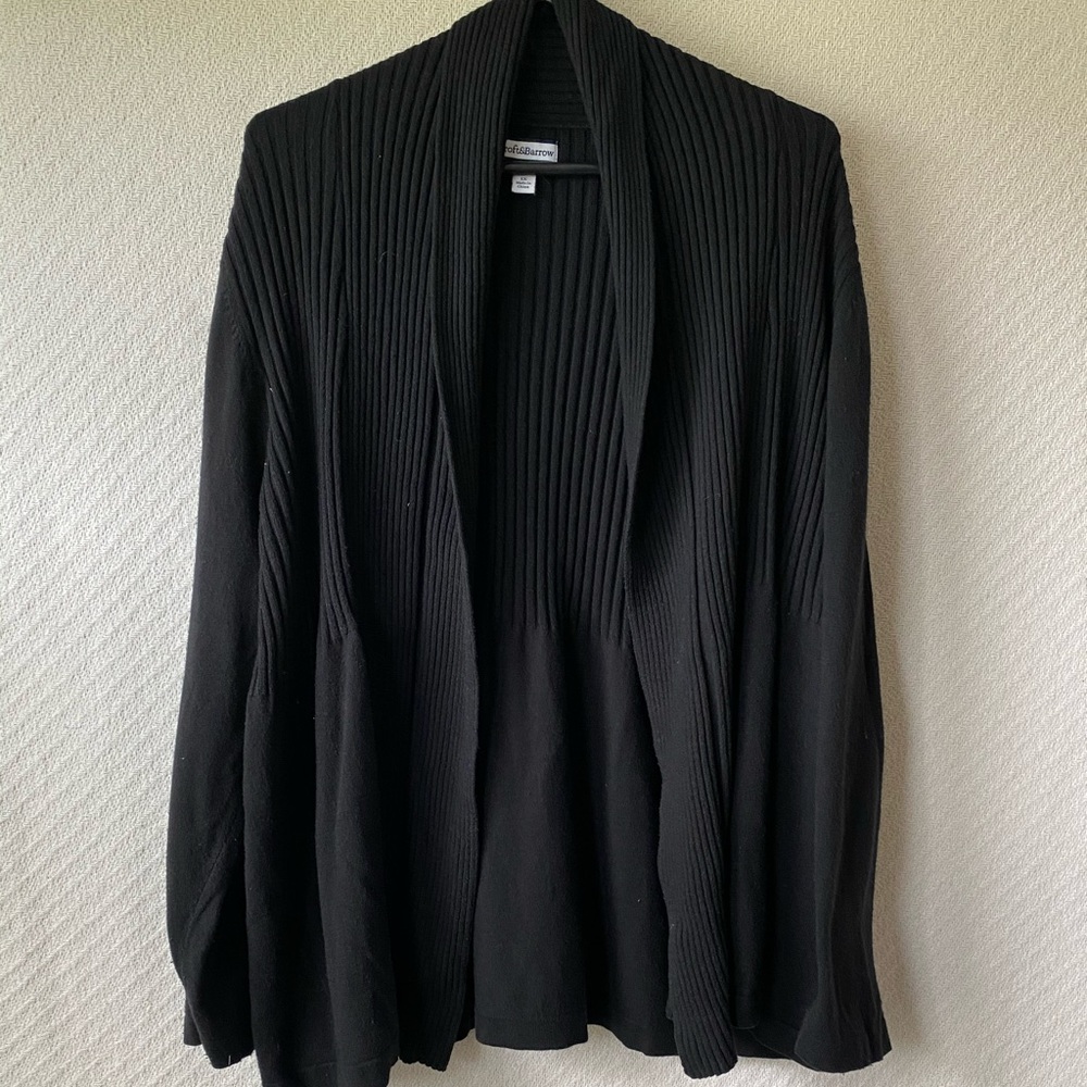 Croft & Barrow Black Knit Open Sweater- 1X